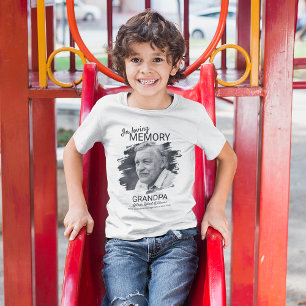 Modern Kinder Opa Foto Gedenk T-Shirt