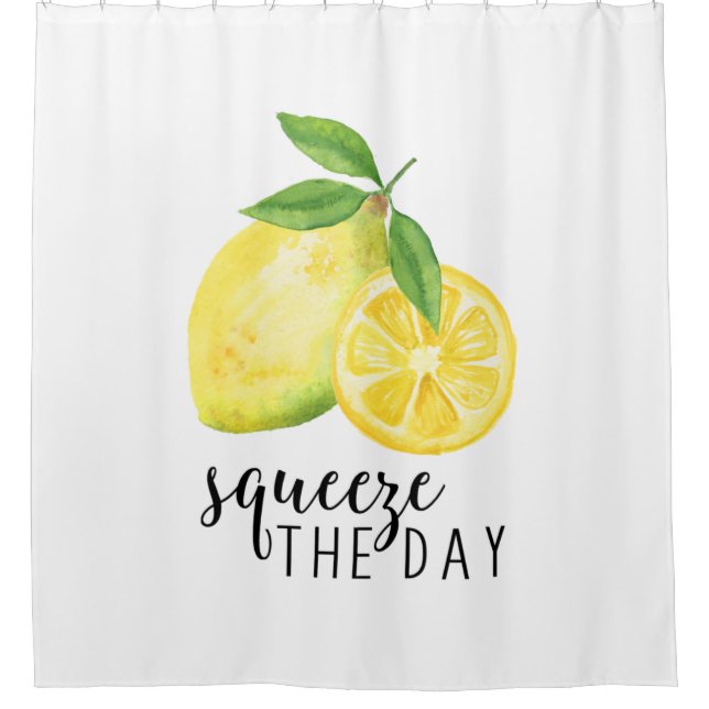 MODERN KITCHEN LEMON PUN DUSCHVORHANG (Vorderseite)