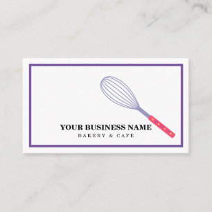 Modern Kitchenette Whisk Bakery Business Card Visitenkarte