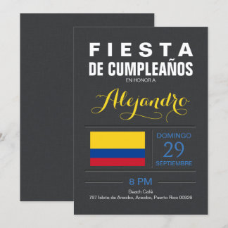 Modern: Kolumbien-Party Einladung