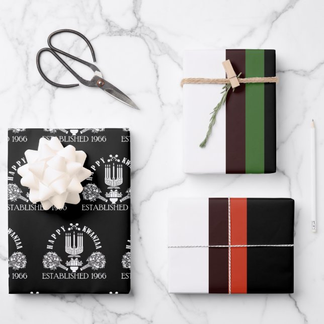 Modern Kwanzaa Geschenkpapier Set (Vorderseite)