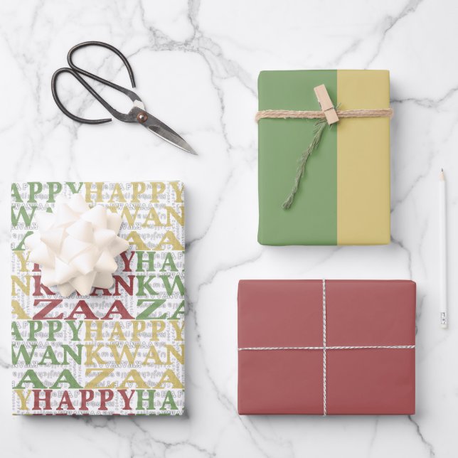 Modern Kwanzaa Geschenkpapier Set (Vorderseite)