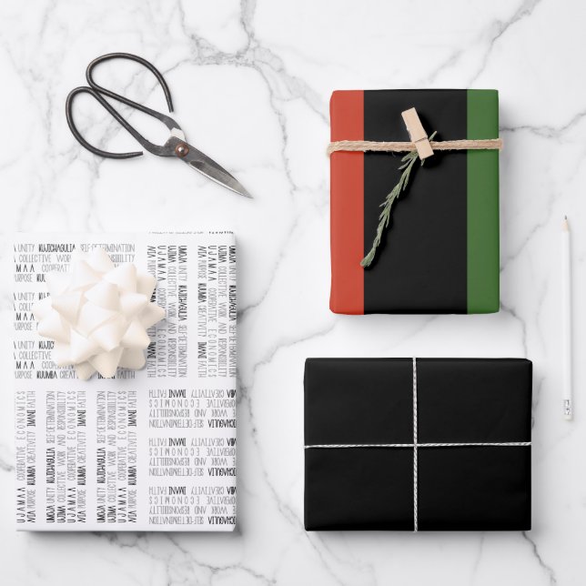 Modern Kwanzaa Geschenkpapier Set (Vorderseite)