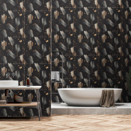 Modern Labyrinth (Metallic Paint) Luxury Tapete