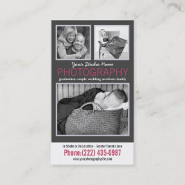 Modern Lady Fotograf mit 3 Beispielen für Fotos Visitenkarte