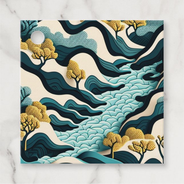 Modern Landscape Geschenkanhänger (Vorderseite)