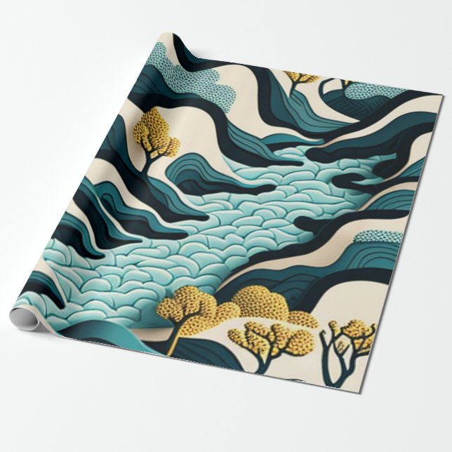 Modern Landscape Geschenkpapier (Ungerollt)