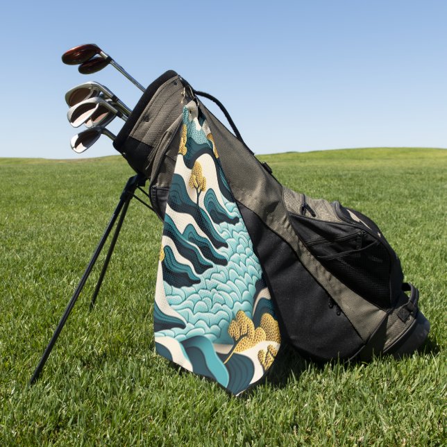 Modern Landscape Golfhandtuch (Gras)