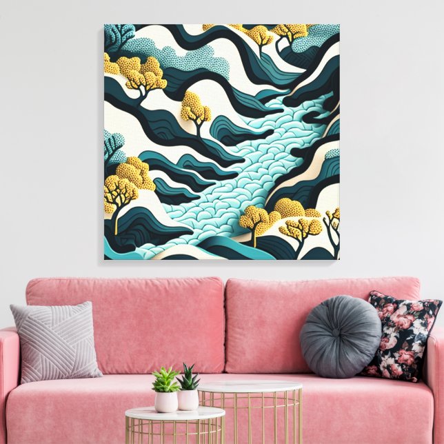Modern Landscape Leinwanddruck (Insitu (Wohnzimmer))