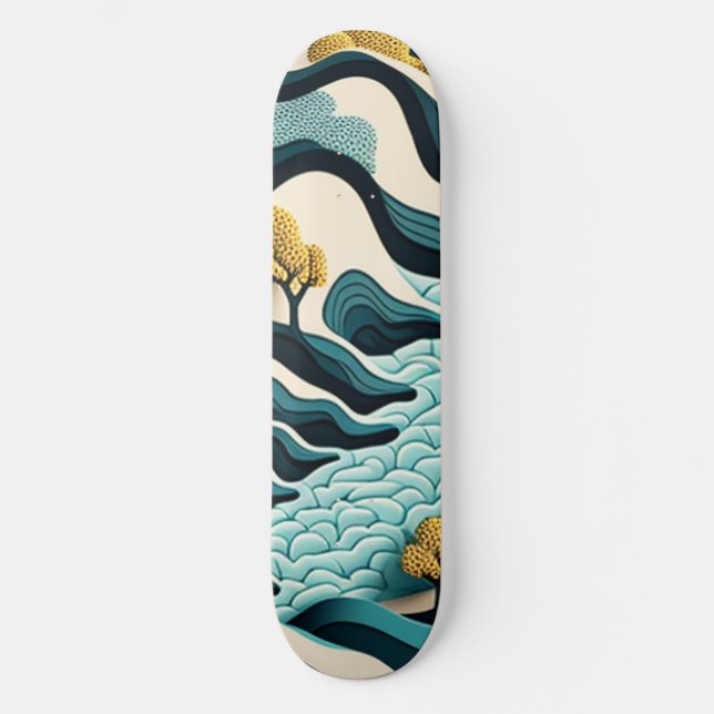 Modern Landscape Skateboard (Vorderseite)