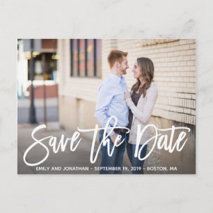 Modern Landschaftsbild Save the Date Postkarte