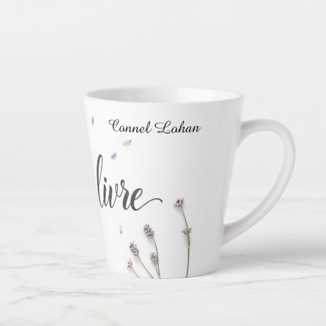 Modern L'Art de Vivre Aesthetic Personalized Milchtasse (Rechts)