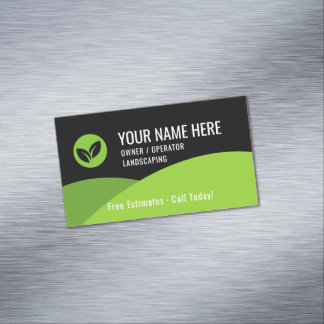 Modern Lawn Care Landscaping Magnetische Visitenkarte