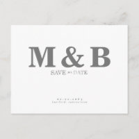Modern & leicht Grau Monogram weiß