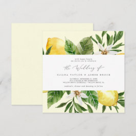 Modern Lemon | Einladung zur Hochzeit auf dem Gelb