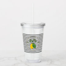 Modern Lemon Limon Limoncillo Streifen Monogramm