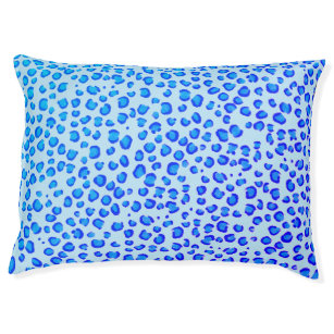 Modern Leopard Animal Print Muster Blau Lila Haustierbett