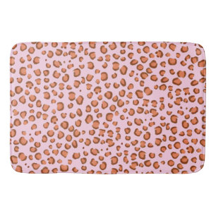 Modern Leopard Animal Print Muster Rosa Badematte
