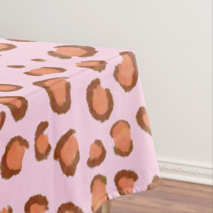 Modern Leopard Muster gedruckt Rot Rosa Tischdecke