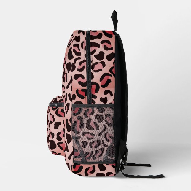 Modern Leopard Pattern Animal Bedruckter Rucksack (Rechts)