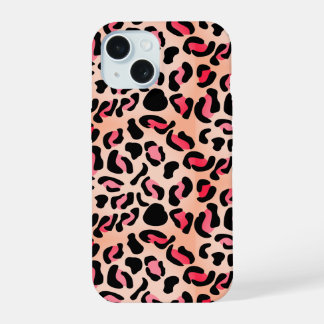 Modern Leopard Pattern Animal Print iPhone 15 Hülle