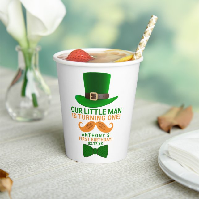 Modern Leprechaun St. Patrick's any Age Birthday Pappbecher (In Situ)