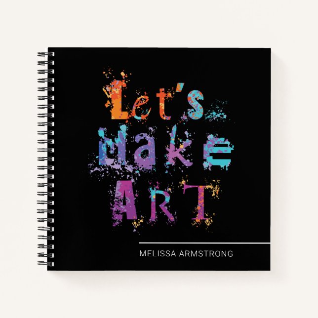 Modern Let's Make Art Sketchbook for Artists Notizbuch (Vorderseite)
