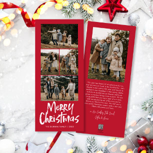 Modern Lettering Five Slim Foto Frohe Weihnachten
