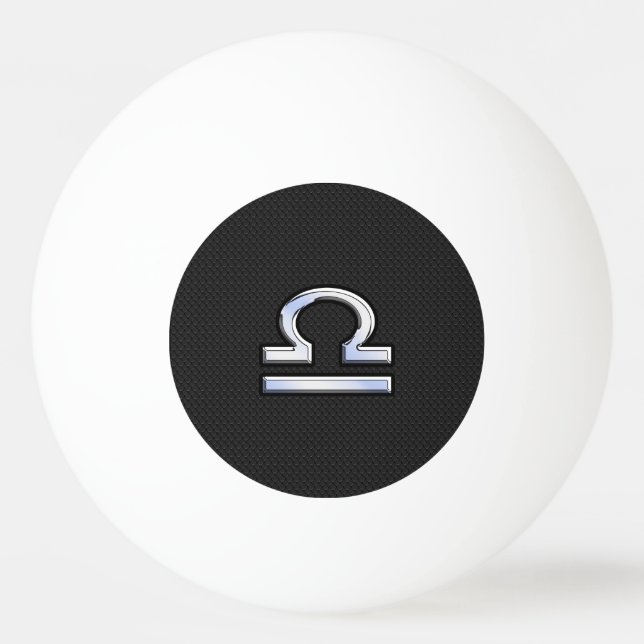 Modern Libra Zodiac Sign auf schwarzer Schlange Ha Tischtennisball (Vorderseite)