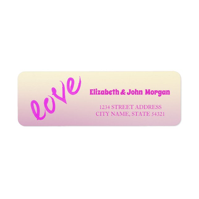 Modern Liebe Address Label (Vorne)