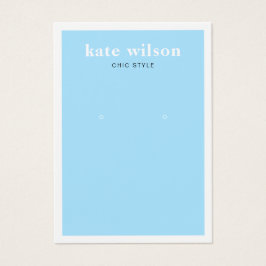 Modern Light BLue Earring Display Card