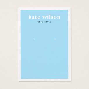 Modern Light BLue Earring Display Card