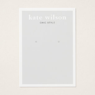Modern Light Gray Earring Display Card