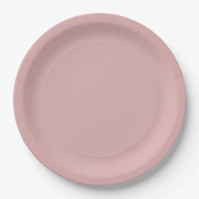 Modern lila pink Schlicht Solid Color Pappteller (Vorderseite)