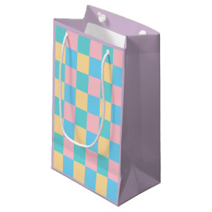 Modern Lila rosa, blau-grün-gelbe Vorlage Kleine Geschenktüte