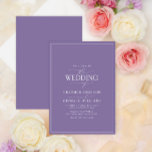 Modern Lilac Lavender Calligraphy Wedding Einladung<br><div class="desc">Trendy, elegant and modern, this simple, minimalist lilac lavender and white typography wedding design features 'The Wedding Of' in modern calligraphy and Serif text as the main design feature, and is based on our bestselling bridal shower invite. The back of the card features a lilac lavender texture. Contact designer for...</div>