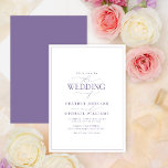 Modern Lilac Lavender Calligraphy Wedding Einladung<br><div class="desc">Trendy, elegant and modern, this simple, minimalist lilac lavender and white typography wedding design features 'The Wedding Of' in modern calligraphy and Serif text as the main design feature, and is based on our bestselling bridal shower invite. The back of the card features a lilac lavender texture. Contact designer for...</div>