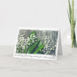 Modern Lily of the Valley Custom Text Easter Feiertagskarte