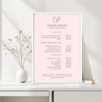 Modern, Line Art, Frau, Blätter, Salon, Preisliste