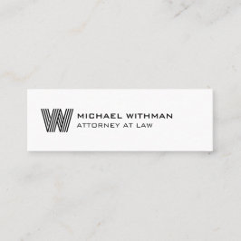 MODERN LINE MONOGRAM  BUSINESS LOGO  MINI VISITENKARTE