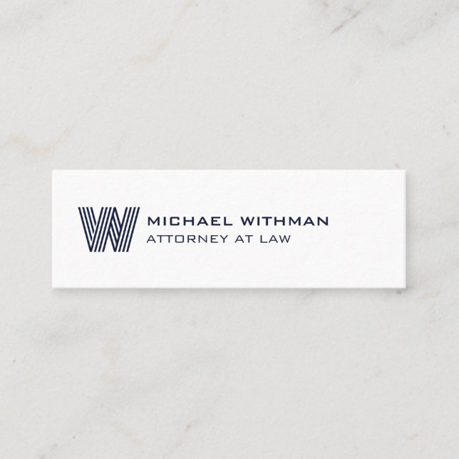 MODERN LINE MONOGRAM  BUSINESS LOGO  MINI VISITENKARTE (Vorderseite)