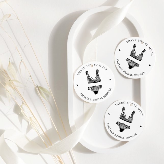 Modern Lingerie Brautparty Vielen Dank Geschenkanhänger (Von Creator hochgeladen)