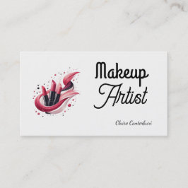 Modern Lipstick Swoosh Makeup Artist Visitenkarte