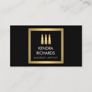 Modern Lipstick Trio Makeup Artist Business Card 2 Visitenkarte