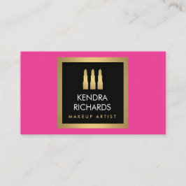 Modern Lipstick Trio Makeup Artist Business Card Visitenkarte