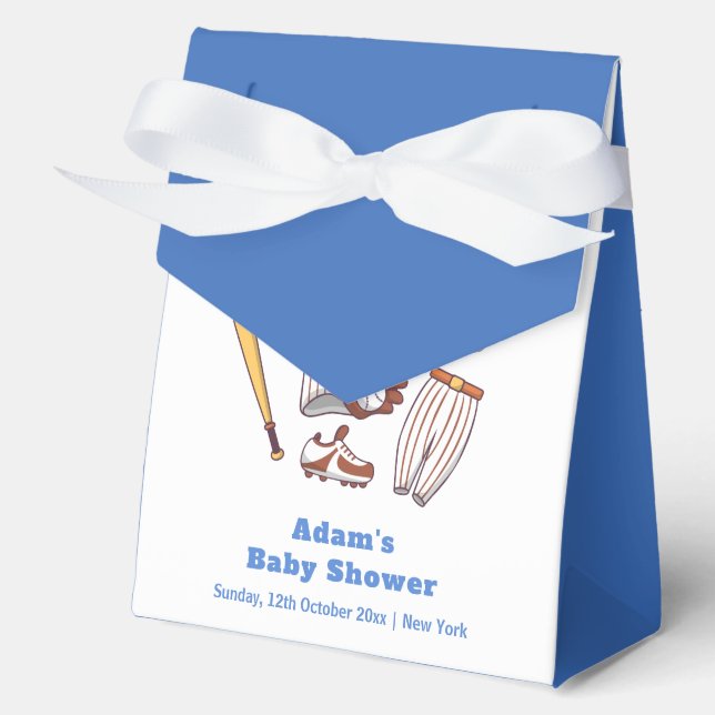 Modern Little Slugger Baseball Sport Baby Shower  Geschenkschachtel (Vorderseite)