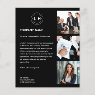Modern Logo Foto Professionell Geschäft Schwarz Flyer