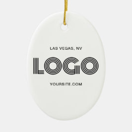 Modern-Logo in Weiß und Schwarz Keramik Ornament