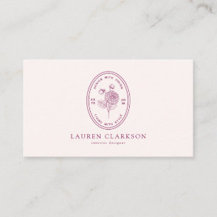 Modern Logo Interior Designer Social Media Icons Visitenkarte