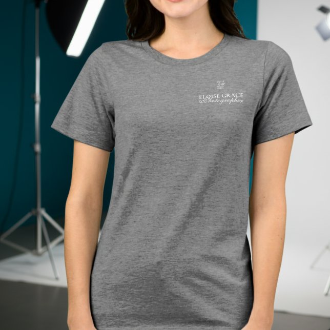 Modern Logo Photographer Script Business Tri-Blend Shirt (Market your photography business like a true professional. )